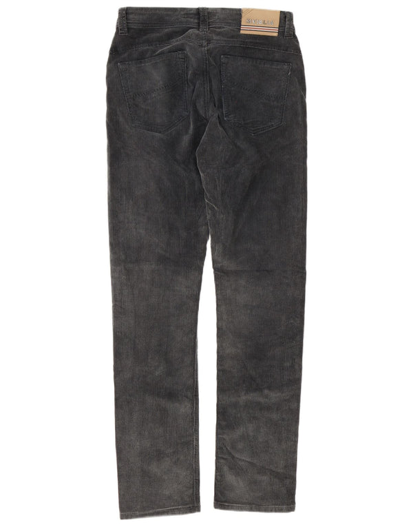 SIVIGLIA Pantalones casuales rectos para hombre W30 L34 Algodón gris