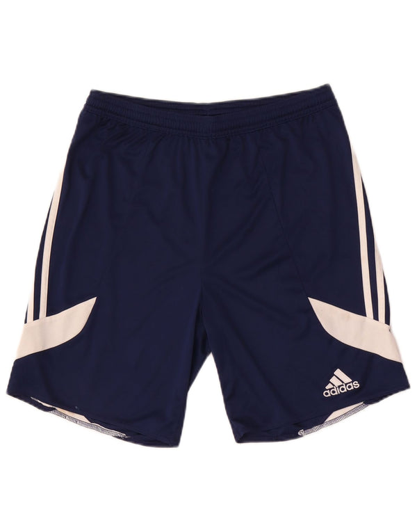 Adidas - Pantalones cortos deportivos Climalite para niños, 15-16 años, 2XL, color azul marino