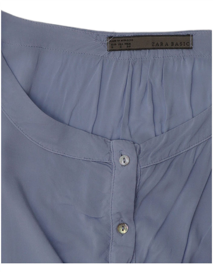 Zara Mujer Blusa Extragrande Top UK 10 Small Azul