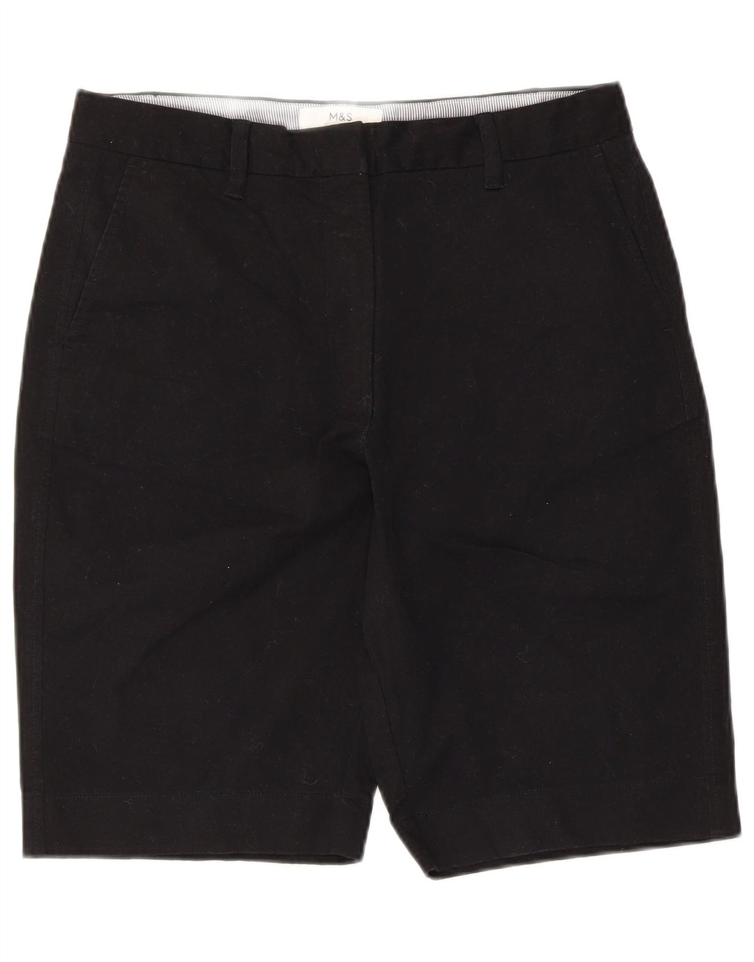 Marks & Spencer Pantalones cortos chinos para mujer UK 12 Medium W30 Algodón negro