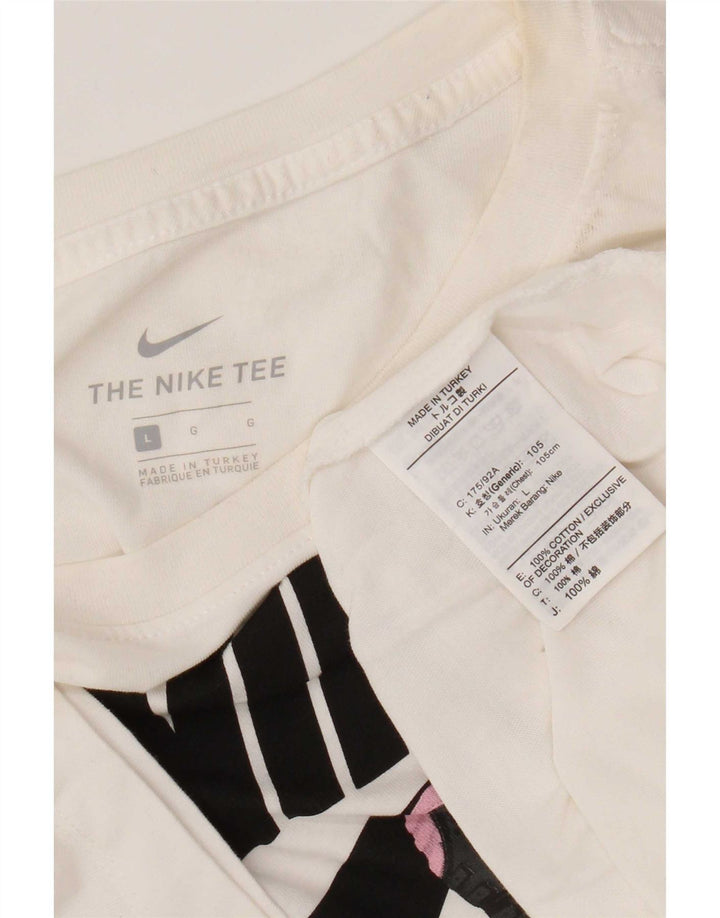Nike - Camiseta gráfica para hombre, talla grande, algodón blanco