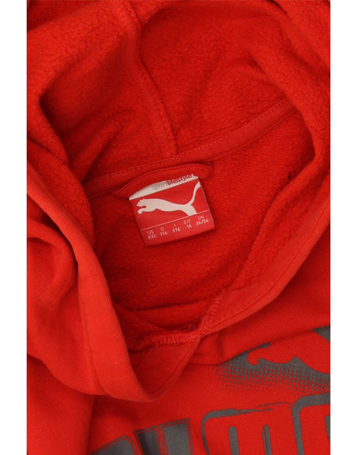 Puma - Sudadera con capucha para niño (15-16 años), color rojo