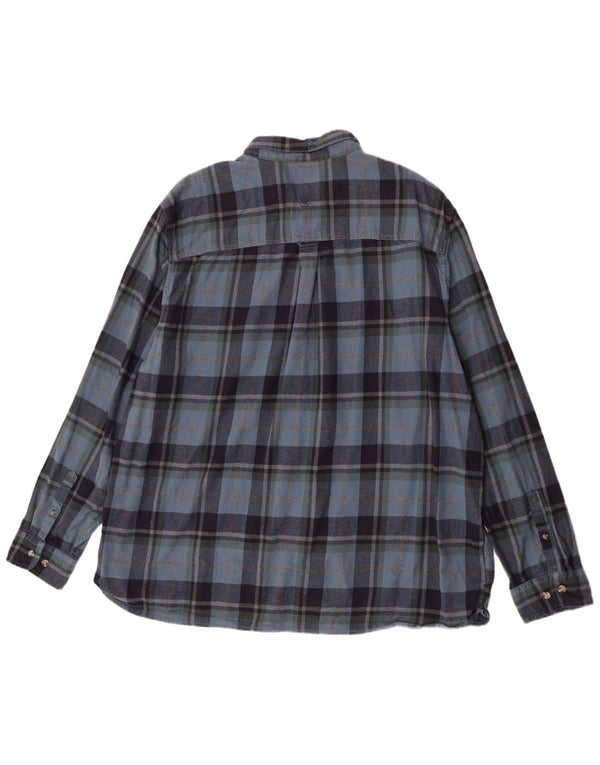 Camisa de franela de corte regular para hombre de Fat Face 4XL Algodón a cuadros azul marino