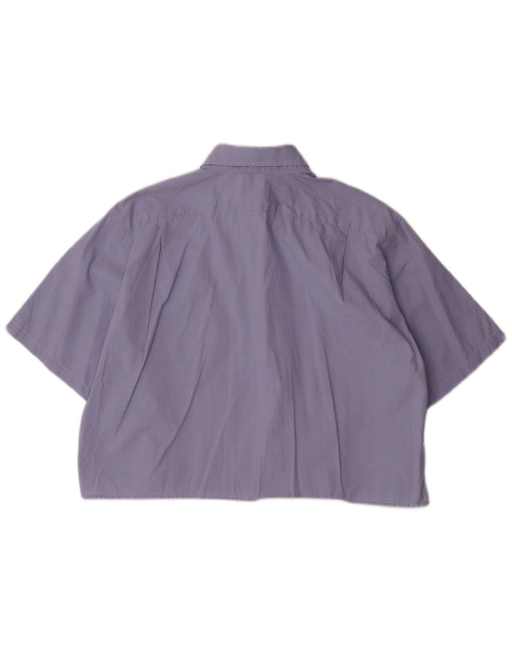 LACOSTE Camisa corta extragrande de manga corta para mujer Talla 43 Azul grande