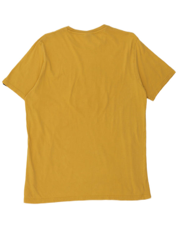 Ellesse - Camiseta gráfica para hombre, talla grande, algodón amarillo