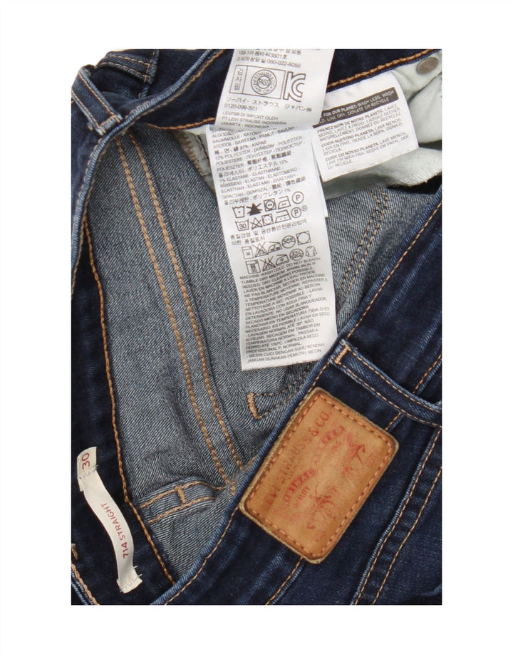Vaqueros Levi's Mujer 714 Rectos W30 L32 Algodón Azul Marino