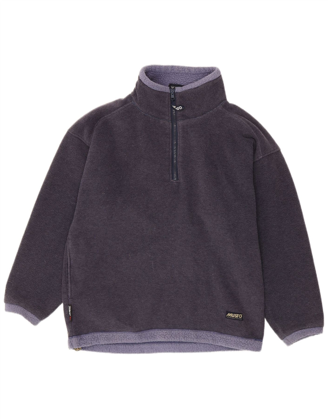 Musto Hombre Jersey De Forro Polar Con Cremallera Y Cuello Medio Azul Marino Poliéster Colorblock