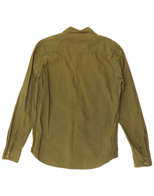 Camisa Sun68 Hombre Grande Algodón Verde