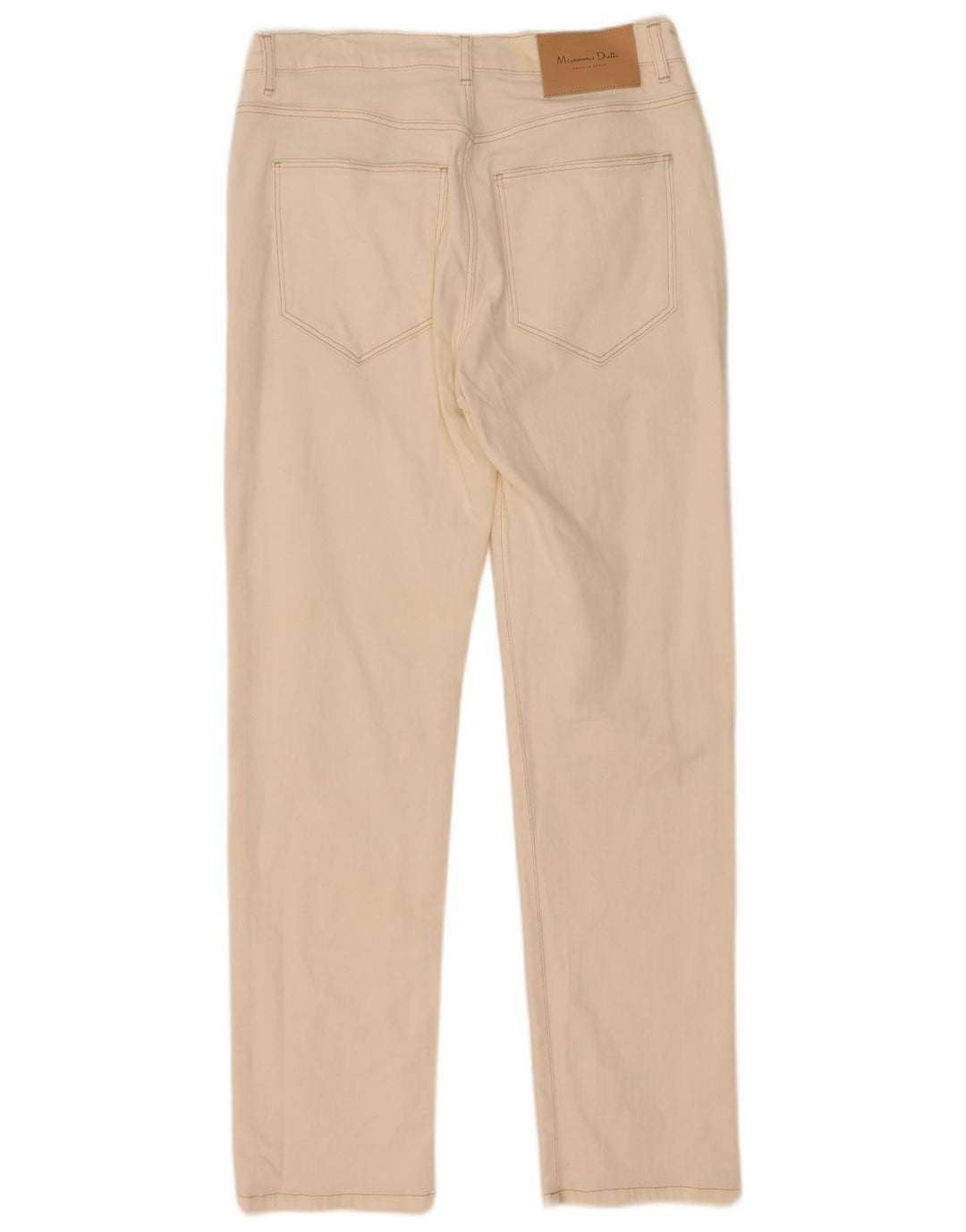 Massimo Dutti Jeans Rectos Mujer EU 40 Medium W30 L29 Algodón Blanco Roto