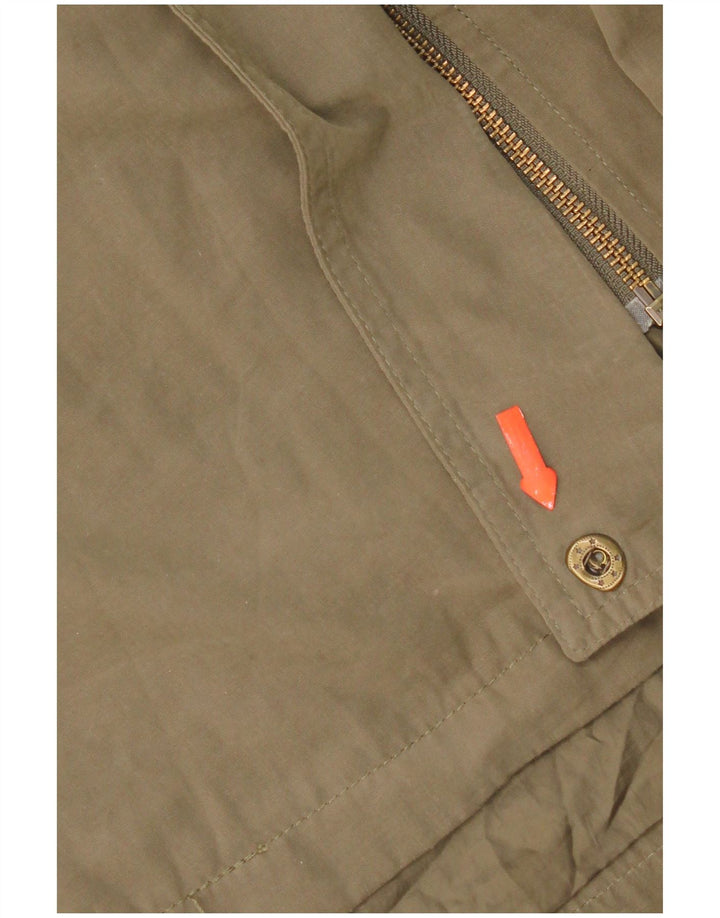 Oasis Chaqueta Parka con Capucha para Mujer UK 10 Small Caqui Poliéster