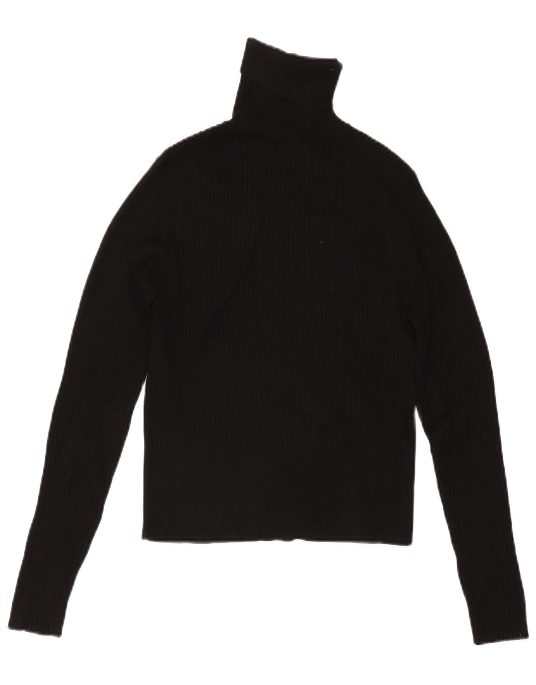 Zara - Jersey corto con cuello vuelto para mujer, talla 40, color negro