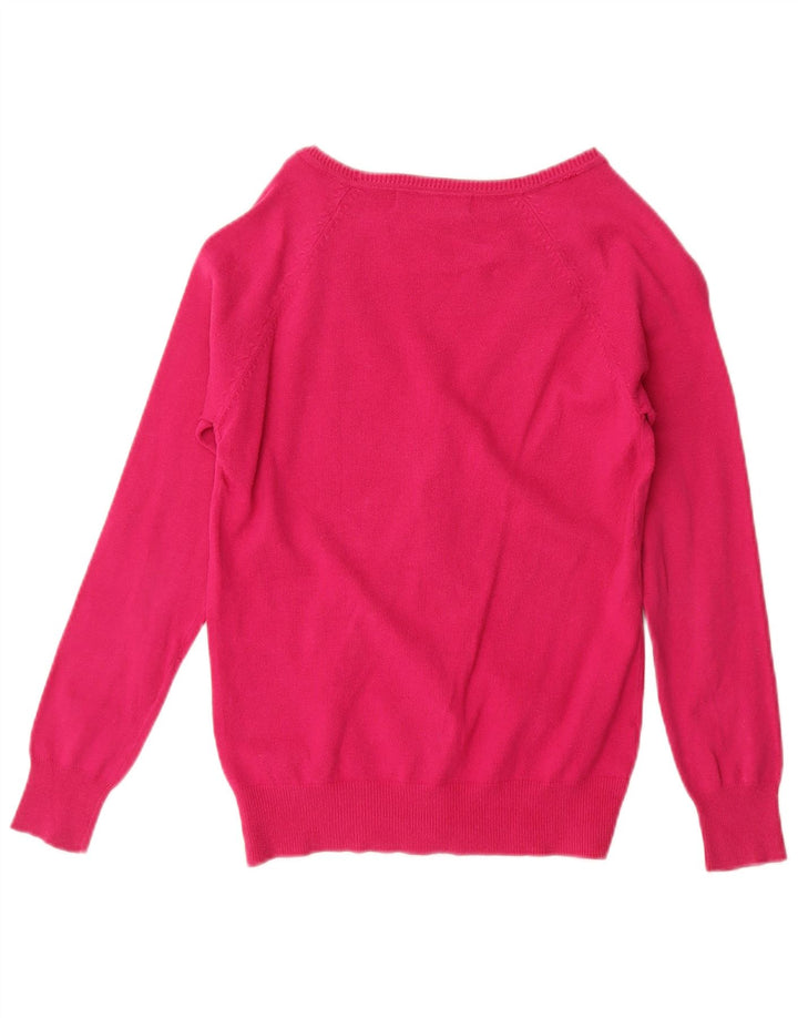 Zara Mujer Cárdigan Suéter UK 12 Medio Rosa