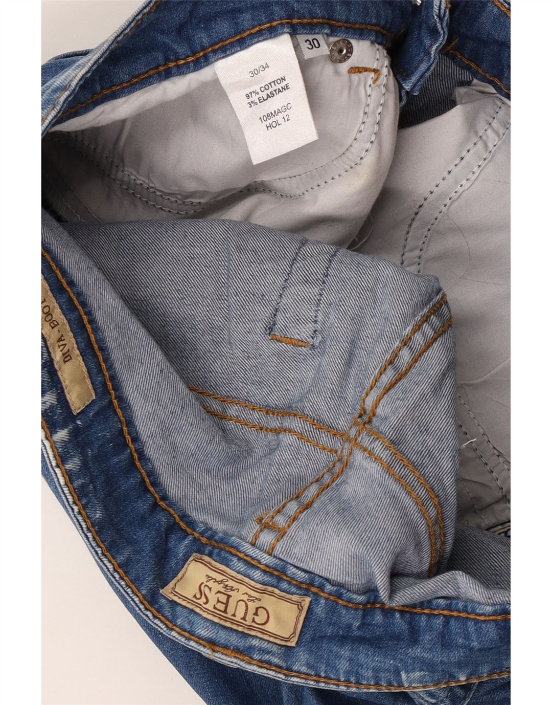 Vaqueros Guess Mujer Bootcut W30 L30 Algodón Azul