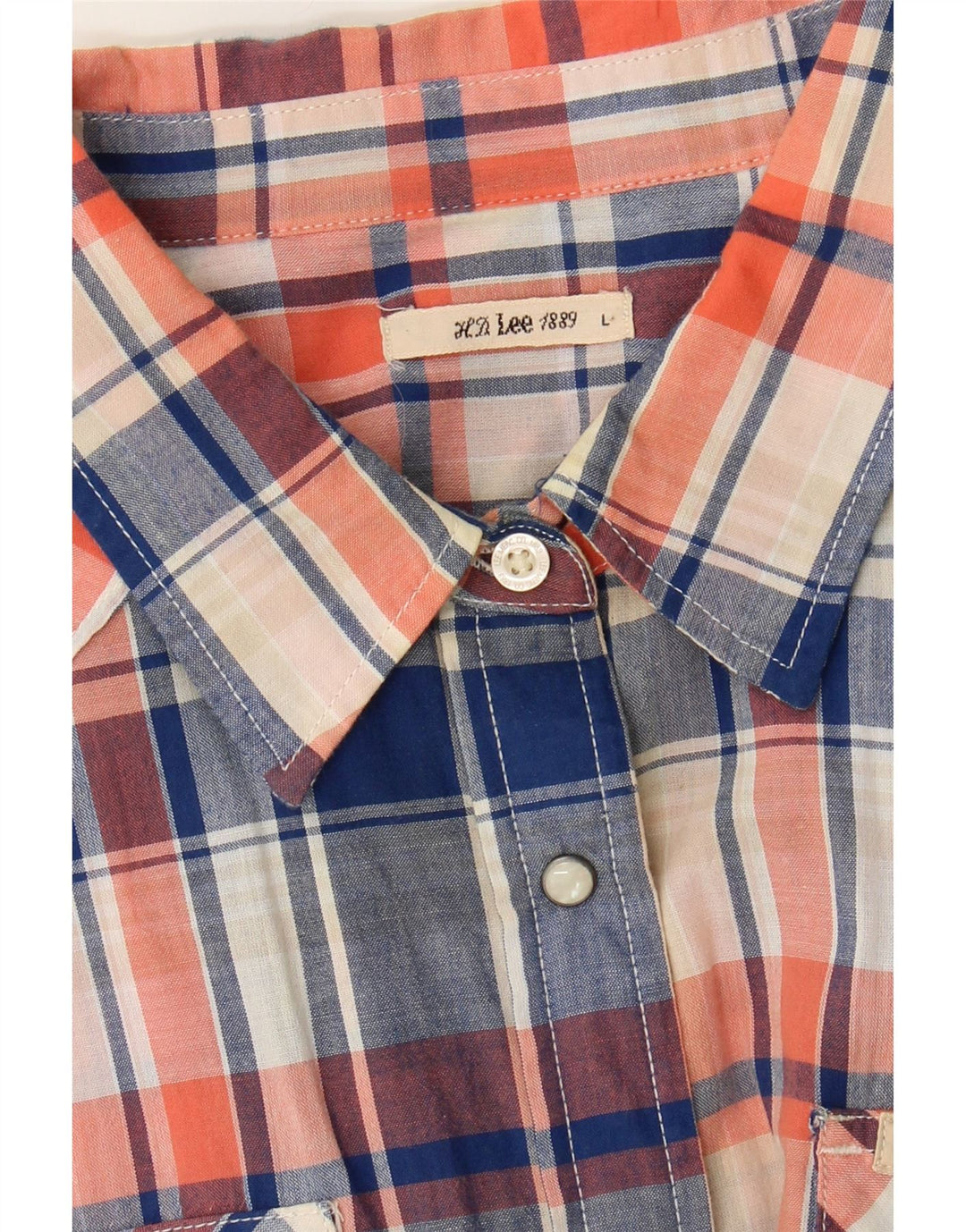LEE Womens Shirt UK 16 Large Blue Check Vintage Lee and Second-Hand Lee from Messina Hembry 