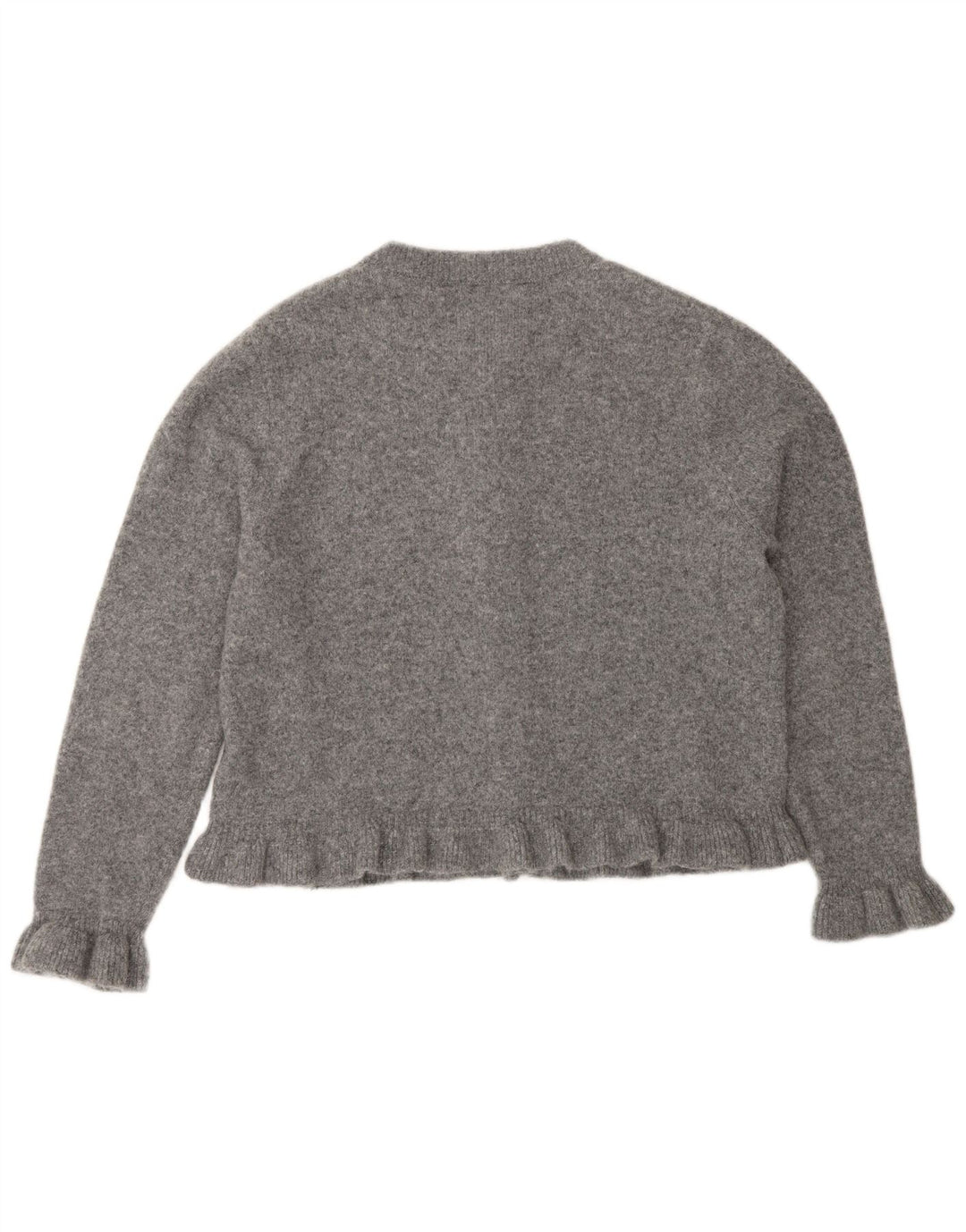 Zara Mujer Cárdigan Suéter UK 46 Grande Poliéster Gris