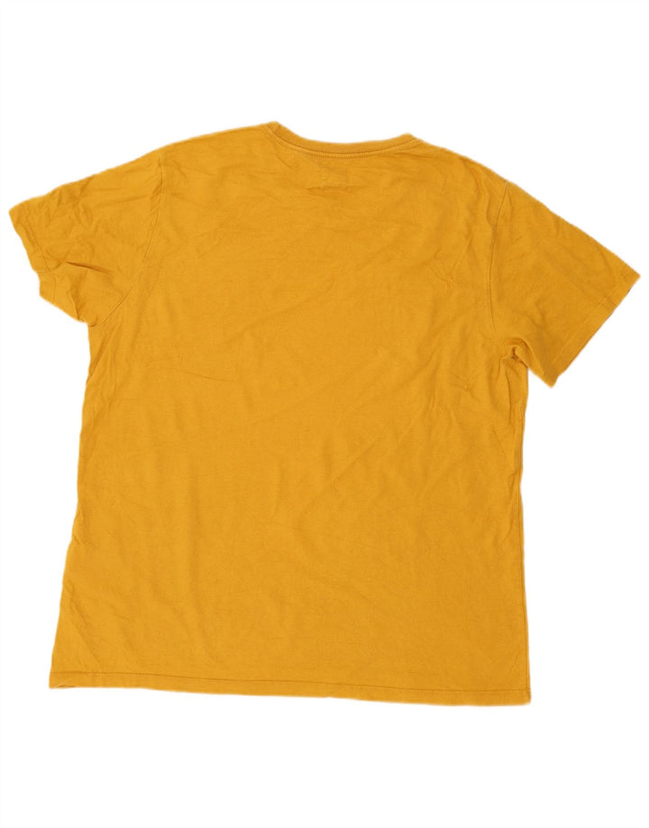 Levi's Camiseta estándar para hombre Top grande de algodón amarillo