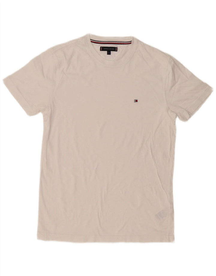 Tommy Hilfiger - Camiseta para hombre, talla pequeña, algodón blanco