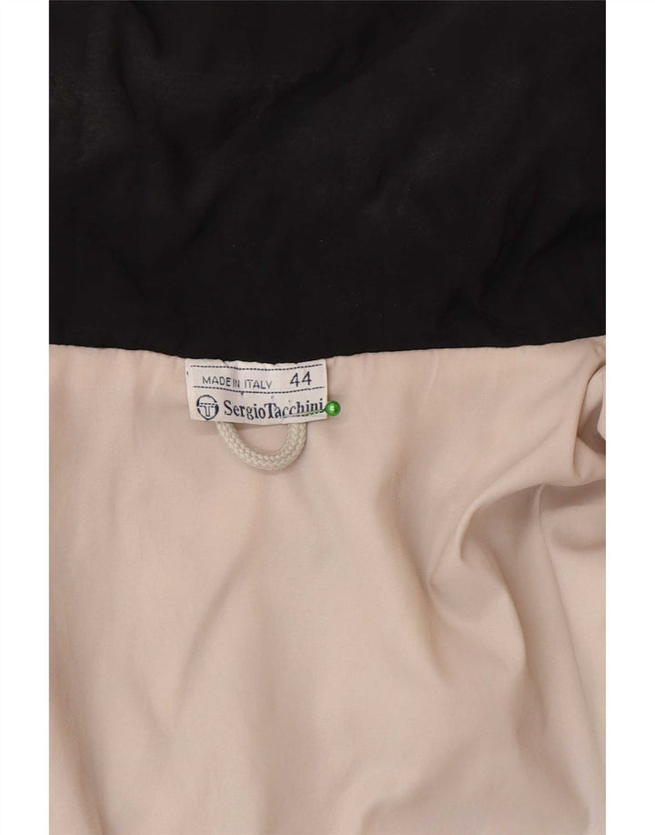 Sergio Tacchini Chaqueta cortavientos para mujer IT 44 Mediano Negro Geométrico