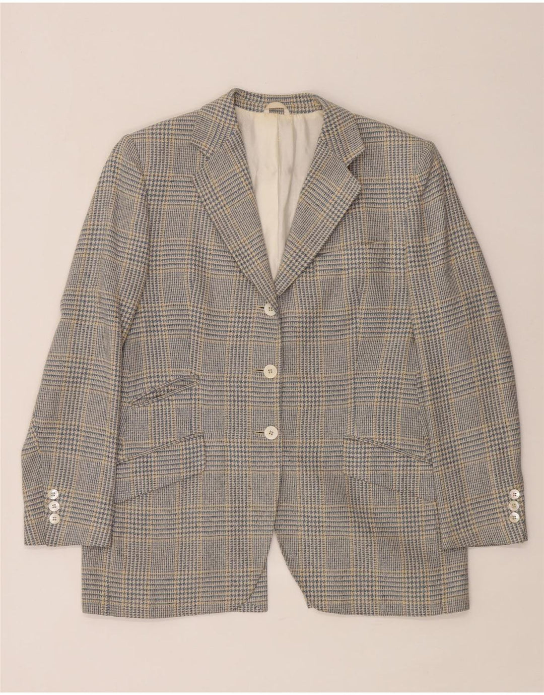 Burberrys Chaqueta tipo blazer de 3 botones para mujer Reino Unido 12 Pata de gallo azul medio