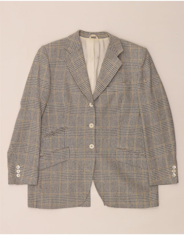 Burberrys Chaqueta tipo blazer de 3 botones para mujer Reino Unido 12 Pata de gallo azul medio