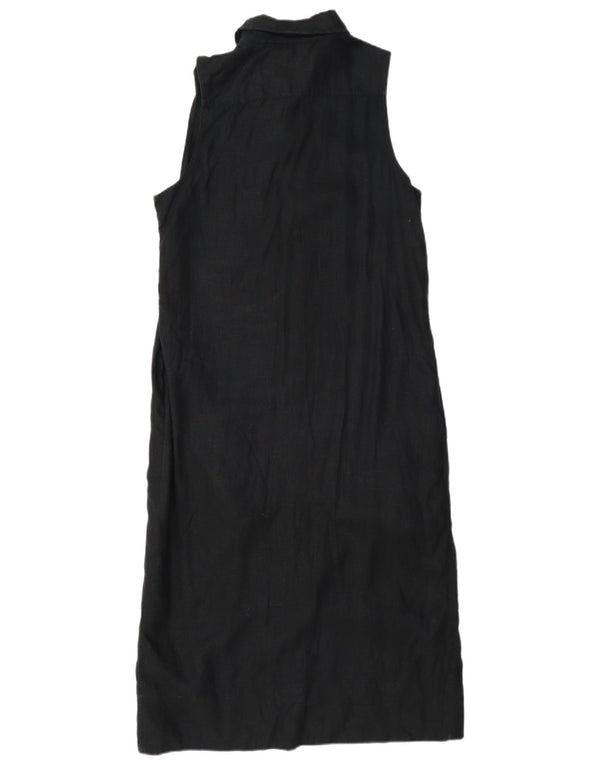 Polo Ralph Lauren vestido camisero sin mangas para mujer US 6 mediano lino negro