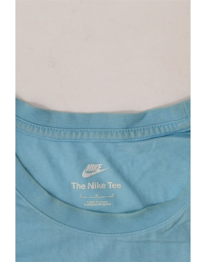 Camiseta NIKE para hombre, talla grande, azul