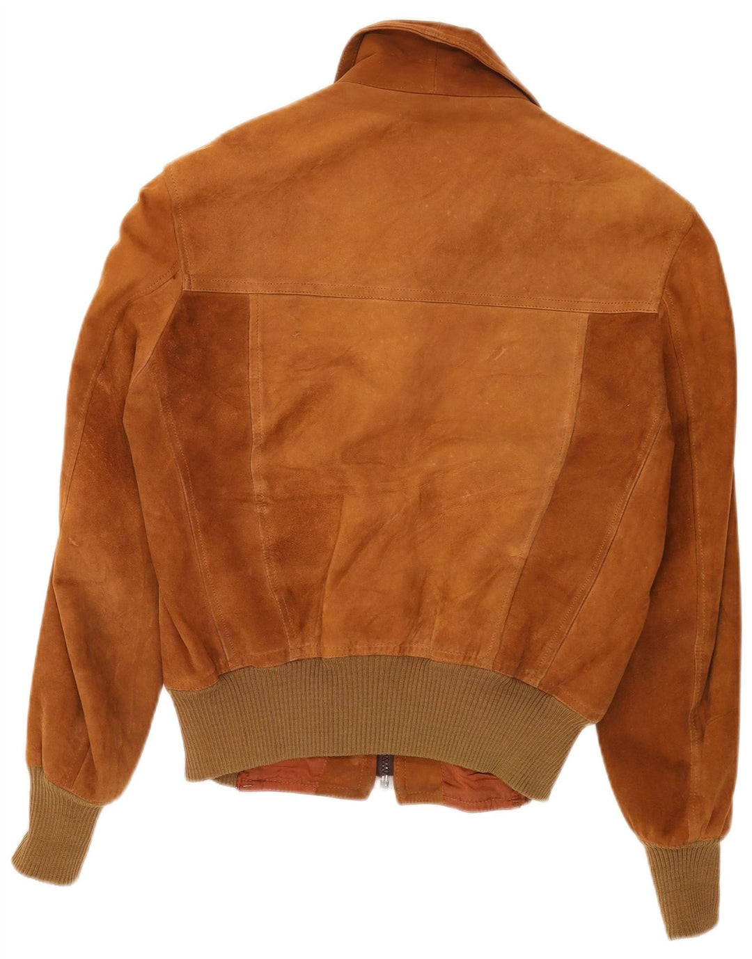 Vintage hombres ante bomber chaqueta Reino Unido 38 marrón medio