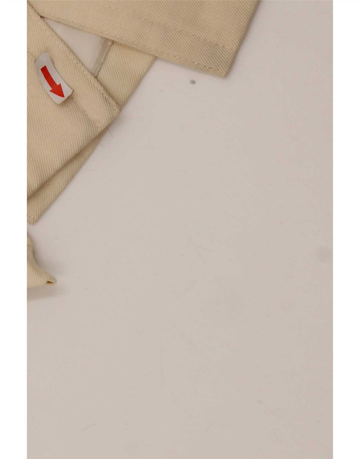 Vintage mujer 3 botones Blazer chaqueta IT 46 grande de blanco