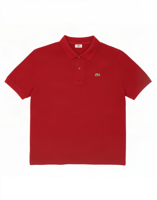 Polo Lacoste Hombre Talla 6 XL Algodón Rojo