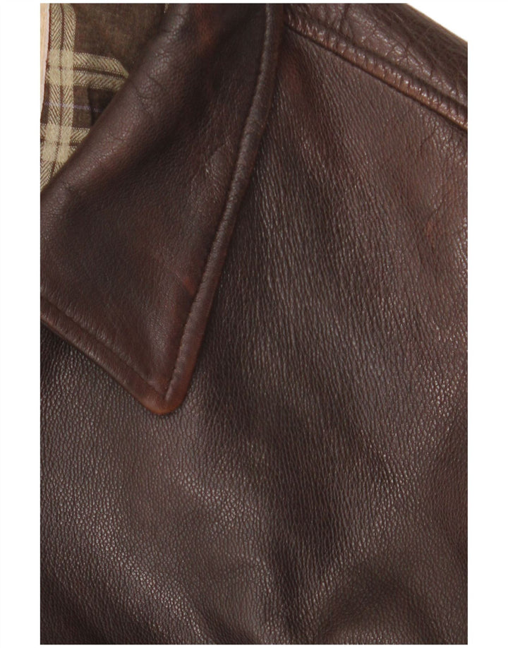 Harry&Moore Chaqueta de cuero para hombre IT 54 2XL Cuero marrón