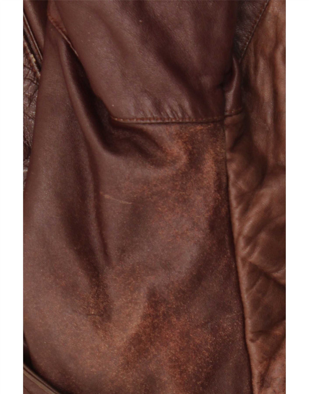 Vintage mujer chaqueta de cuero de gran tamaño EU 38 cuero marrón medio