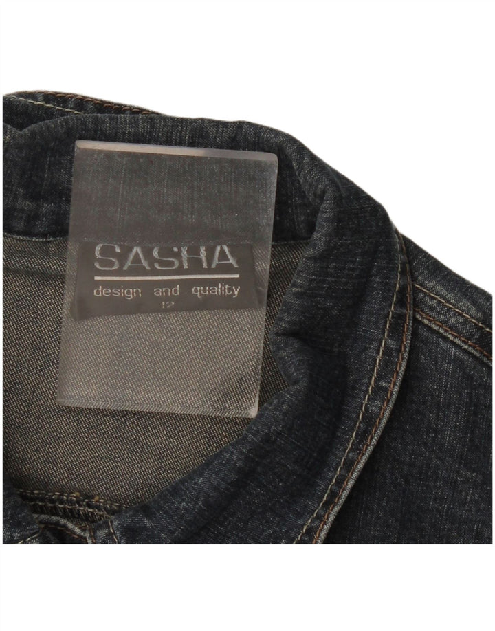 SASHA Chaqueta vaquera para mujer UK 12 Azul marino mediano