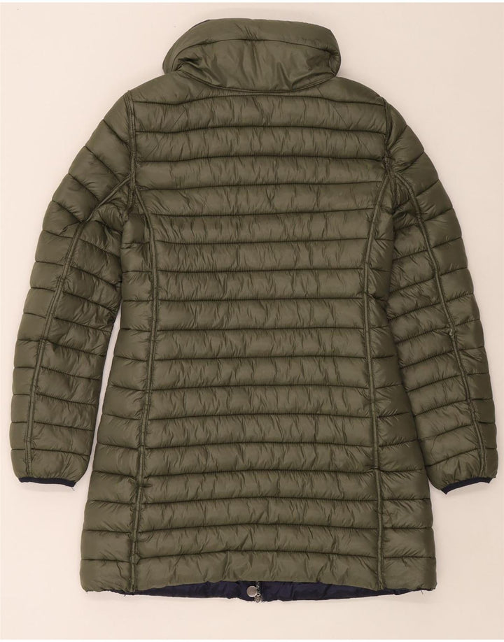 Colmar Abrigo acolchado reversible con capucha para mujer UK 42 Medium Azul marino Nylon