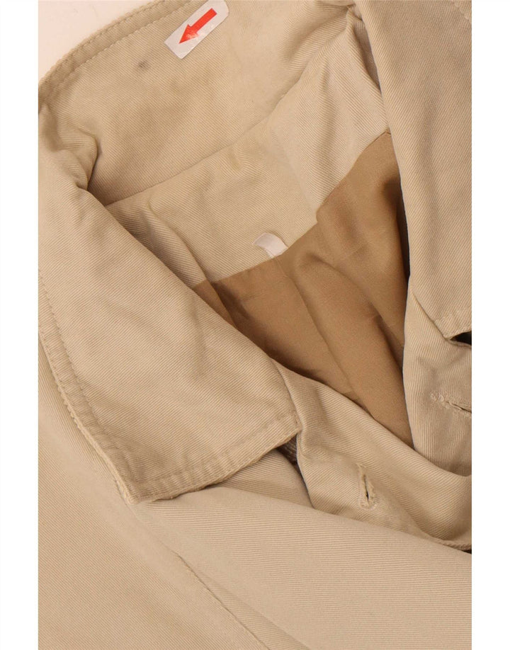 Vintage mujer doble pecho abrigo Reino Unido 14 grande beige