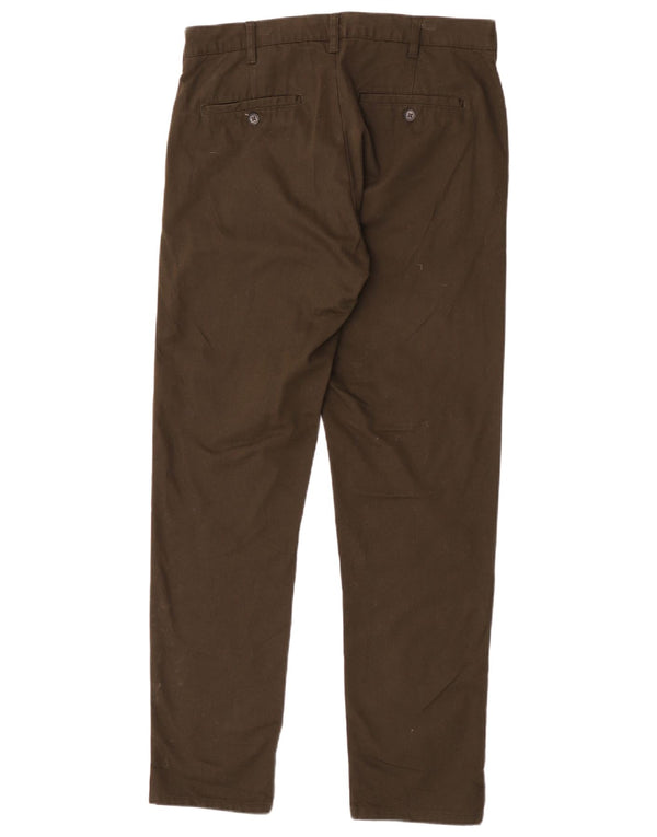 Zara Mens Pantalones chinos rectos cónicos EU 40 Medium W31 L32 Caqui