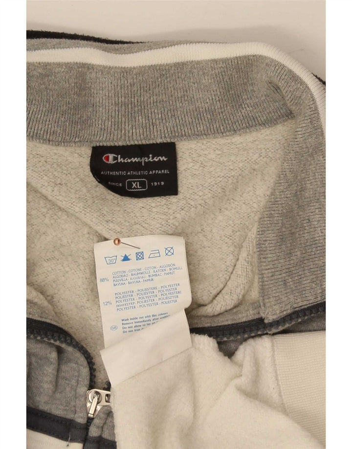 Champion Chaqueta de chándal para hombre XL Gris Colorblock Algodón