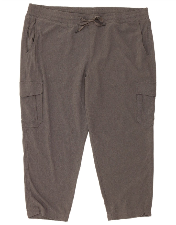 Eddie Bauer Pantalones Capri Cargo para Mujer UK 40 XL Poliéster Gris