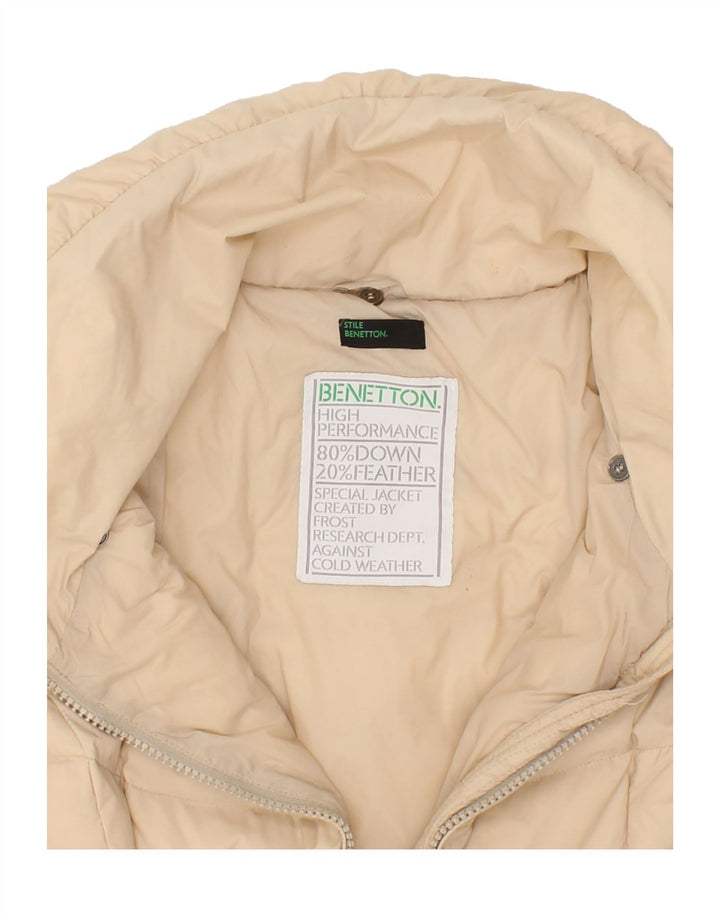 BENETTON Womens Padded Jacket IT 46 Large Beige Polyamide Vintage Benetton and Second-Hand Benetton from Messina Hembry 