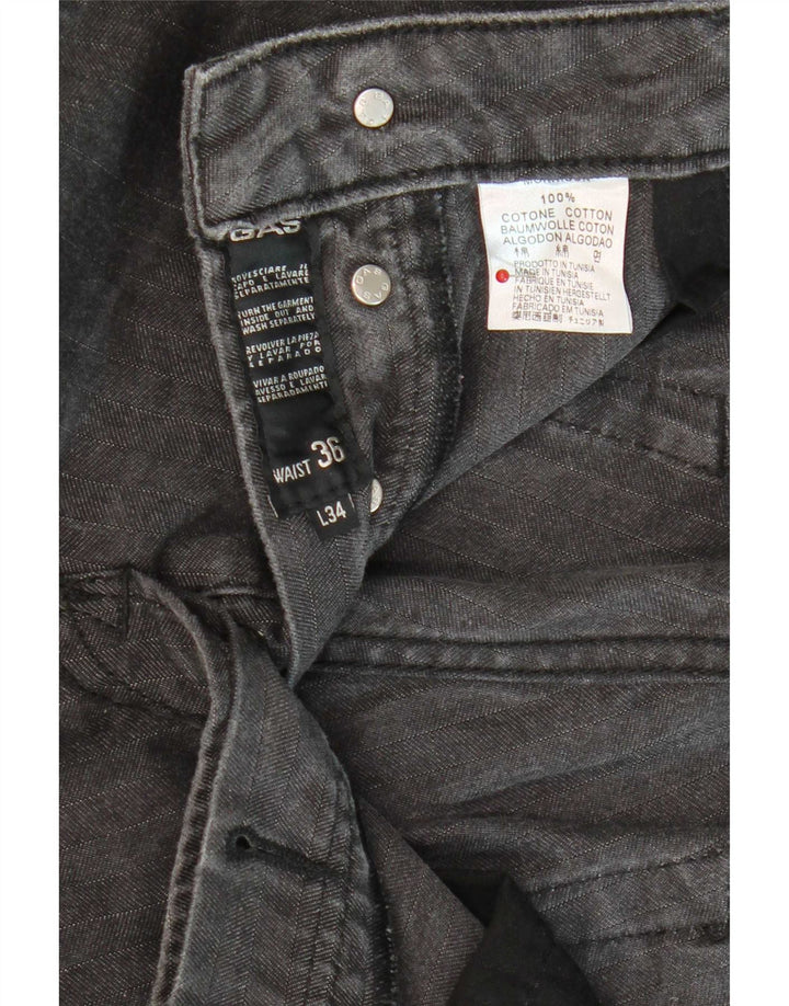 Vaqueros rectos para hombre Gas W36 L29 Algodón gris