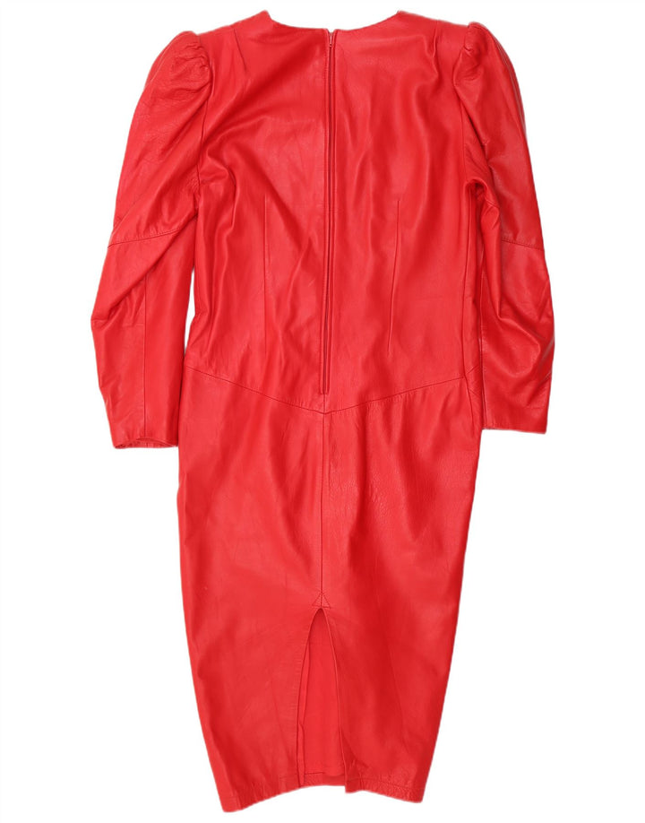 Vestido vintage de cuero para mujer IT 48 XL Rojo