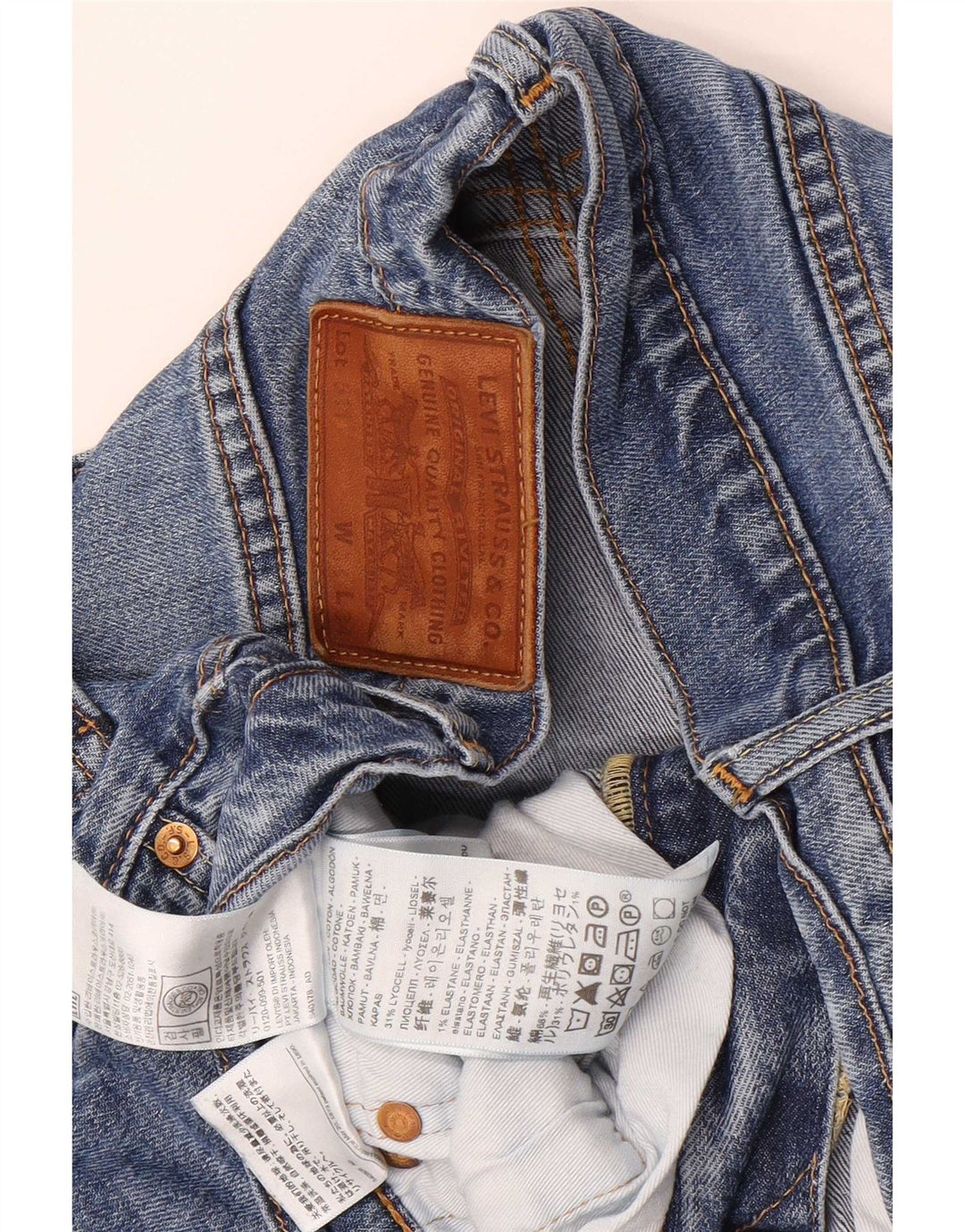 Levi's Hombre 511 Slim Jeans W33 L34 Algodón Azul