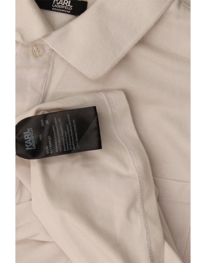 Karl Lagerfeld Polo Hombre Algodón Blanco Mediano