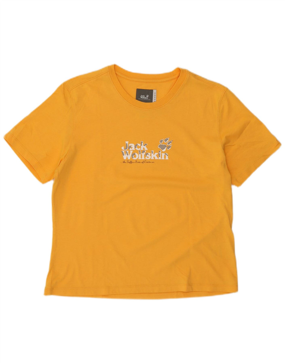 JACK WOLFSKIN Camiseta gráfica para mujer Top UK 40 XL Algodón amarillo