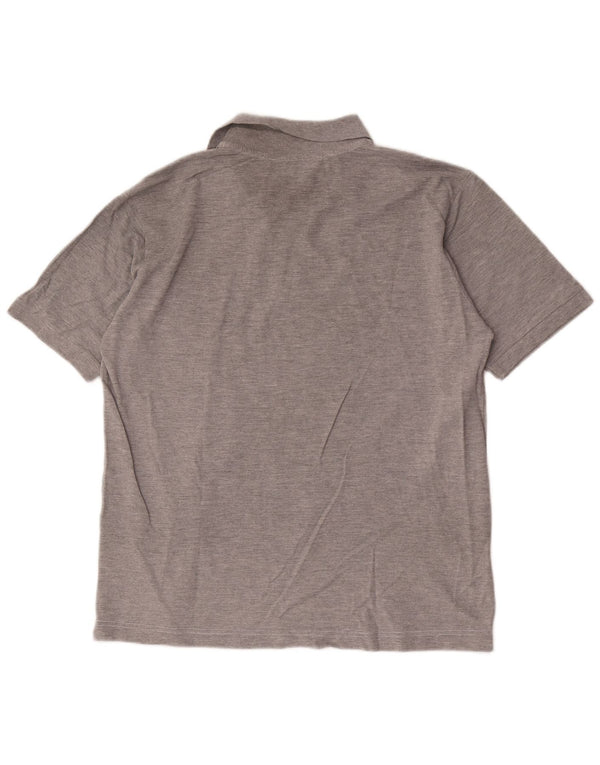 Kappa Polo Hombre Grande Gris Algodón