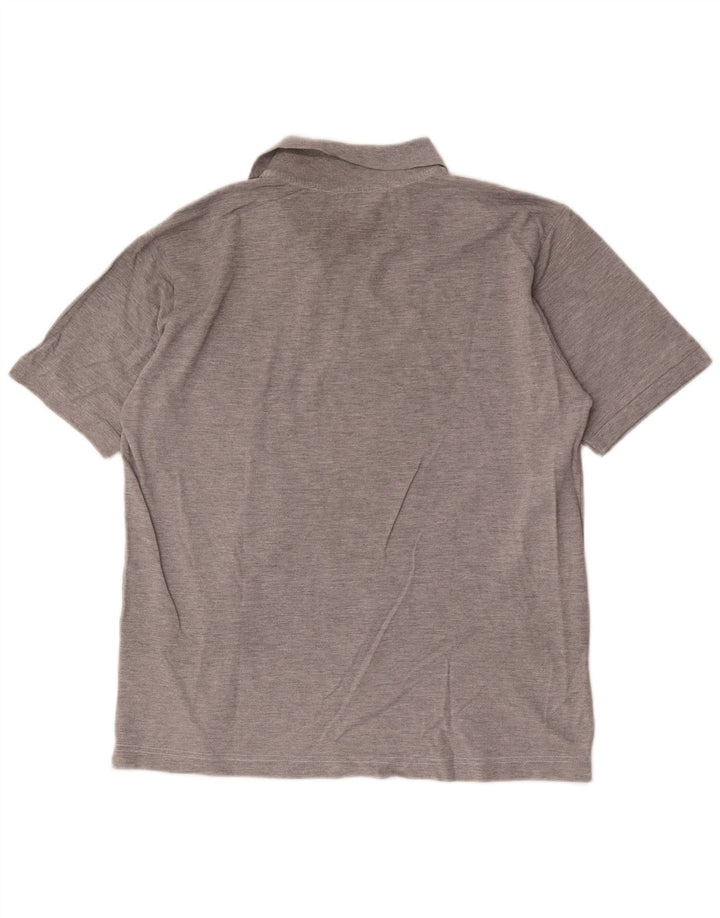 Kappa Polo Hombre Grande Gris Algodón