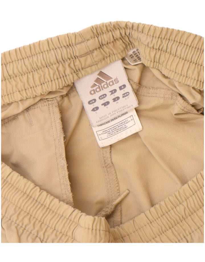 Adidas Mens Capri Chándal Pantalones Reino Unido 10 Pequeño Beige Poliéster