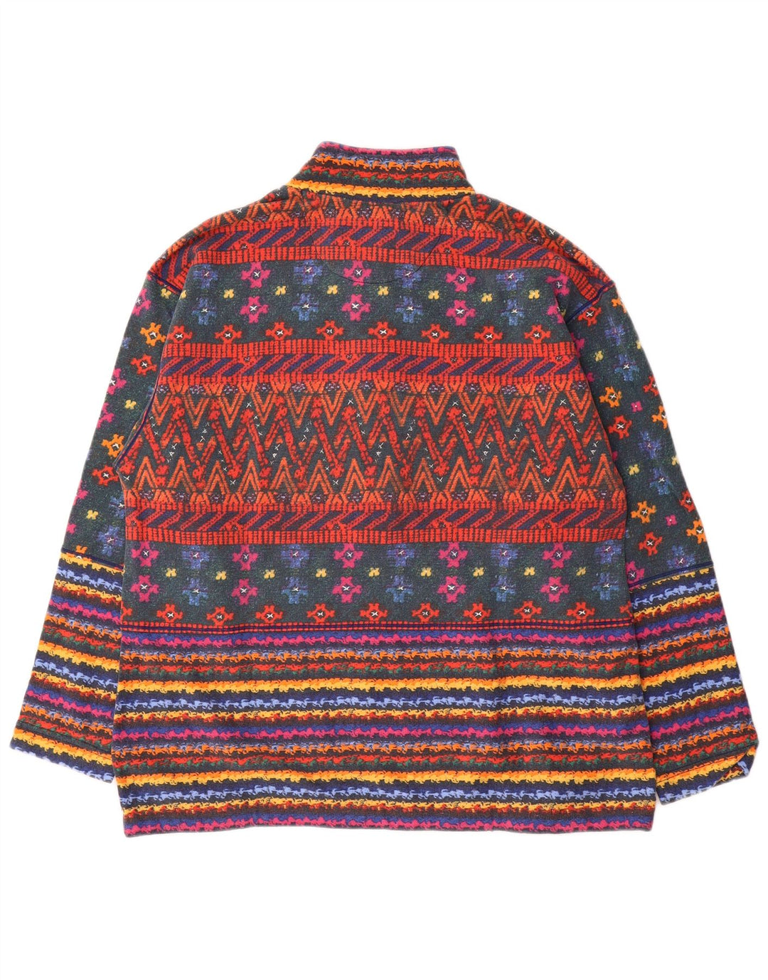Meeting - Sudadera con cuello y botones para hombre, talla grande, multicolor, a rayas