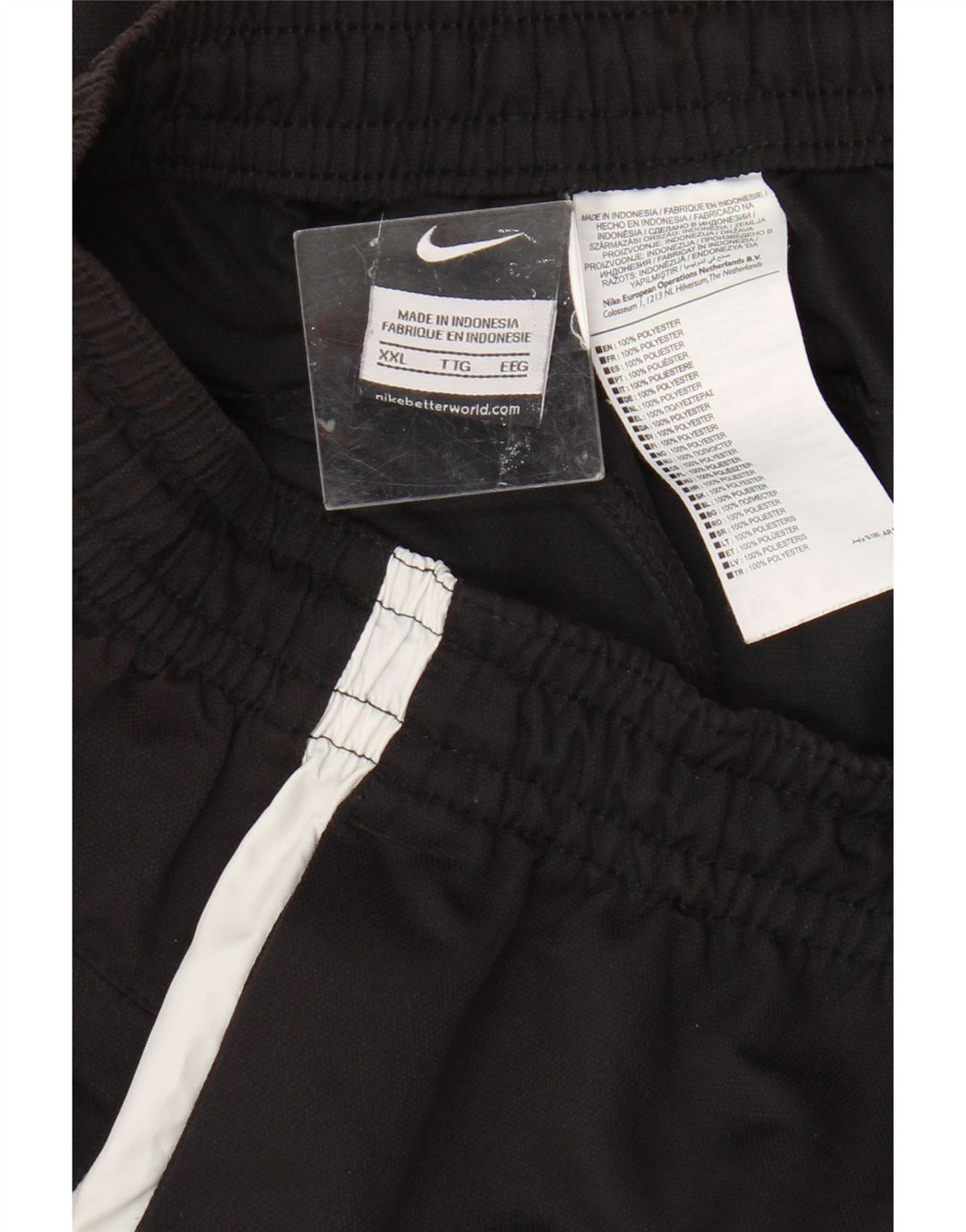 Nike - Pantalones cortos deportivos para hombre (talla XL), color negro, poliéster