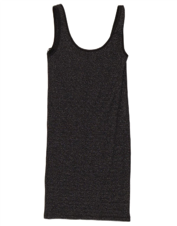 ZARA Womens Sleeveless Shift Dress UK 8 Small Black