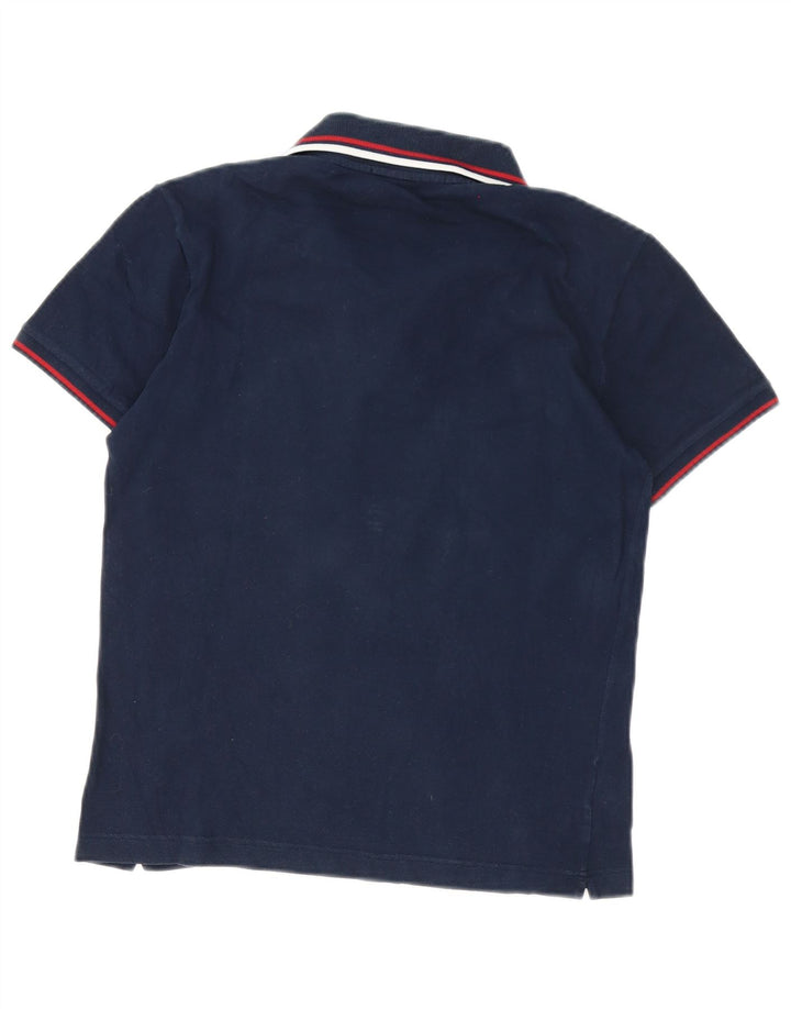 Fred Perry Polo Para Hombre Pequeño Algodón A Rayas Azul Marino